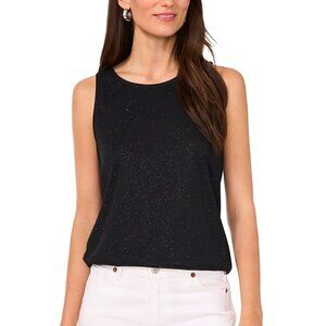 39$ Vince Camuto Keyhole Back Sparkle Top Sleeveless Women's Size M Rich Black